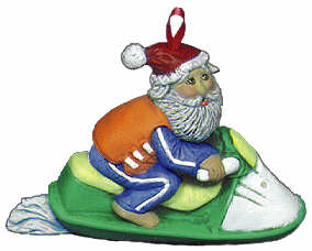 #2203 Ornament - Santa on Jetski  3 1-2"