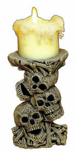 #2226 Skull Candleholder  7"