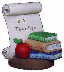 #2249 Scroll - Teacher  3 1-2"