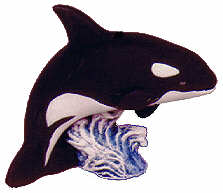 #2287 Sealife Ornament - Killer Whale  3"