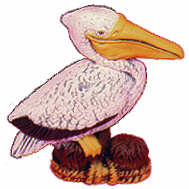 #2289 Sealife Ornament - Pelican  2 1-2"