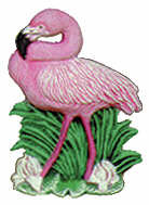 #2322 Sealife Ornament - Flamingo  3 1-4"