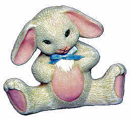 #2376 Cute Bunny Sitting  3 1-2"