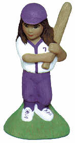 #2393 Girl Baseball Player  4"