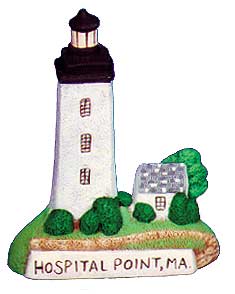 #2429 Small Lighthouse - Hospital Point Ma  3 3-4"