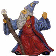 #2434 Mystical Ornament - Wizard with Staff  3"