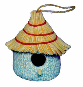 #2444 Birdhouse - Thatch Roof (Large)  4"