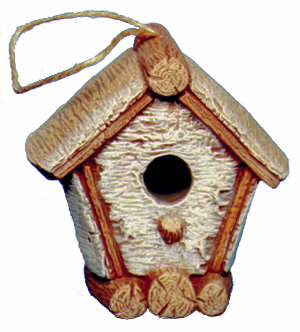 #2445 Birdhouse - Birchbark (Large)  4