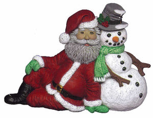 #2464 Santa & Snowman Back to Back  7"
