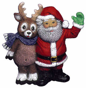 #2466 Santa & Reindeer Friend  6"