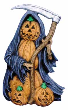 #2471 Pumpkin Person (Large) - Grim Reaper  6 1-2
