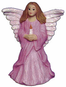 #2474 Angel Standing with Candle (Small)  4"