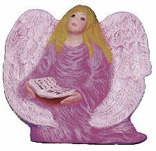 #2476 Angel Sitting with Book (Small)  3"