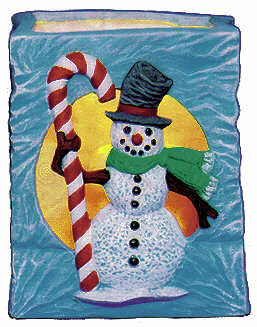 #2493 Christmas Bag - Snowman  4 1-4