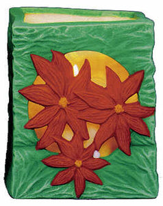 #2494 Christmas Bag - Poinsettia  4 1-4"