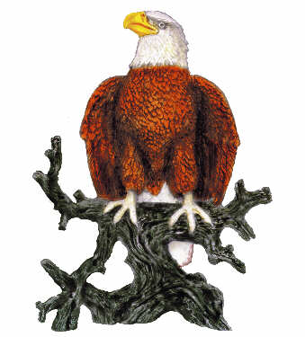 #2522 Eagle on Branch (No Stick Ons)  6 1-2