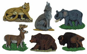 #2536 Wildlife Magnets (6 in mold)  3" each