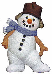 #2567 Little Snowman with Hat W-Flaps  3 1-2"