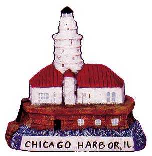 #2586 Small Lighthouse - Chicago Harbor, Il  3 1-4