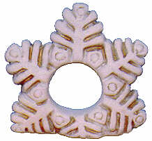 #2617 Napkin Rings - Snowflake (2 in mold)  2 3-4"