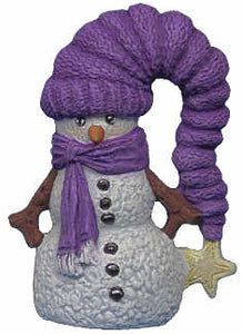 #2658 Snowman Ornament, with Long Stocking Hat  3"