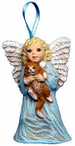#2670 Angel Ornament - with Kitty  2 3-4"