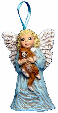 #2670 Angel Ornament - with Kitty  2 3-4