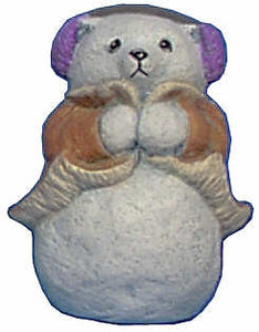 #2788 Snowbear Holding Coat Closed Orn  2 1-4"