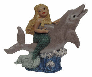 #2840 Mermaid on Dolphin  4 3-4"