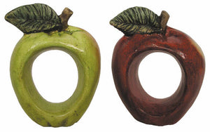 #2854 Fruit Napkin Rings, Apple  (2 in mold)  2 1-2"