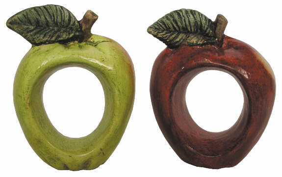#2854 Fruit Napkin Rings, Apple  (2 in mold)  2 1-2