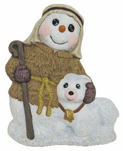 #2919 Snow Nativity - Snow Shepherd with Sheep  4 1-4"