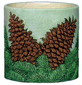 #3006 Candleholder - Pine Cones  4"
