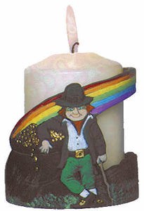 #3012 Candleholder - Leprechaun & Pot of Gold  4"