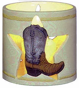 #3039 Candleholder - Cowboy Boot in Star  4"