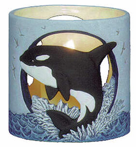 #3050 Candleholder - Killer Whale  4"