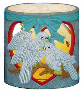 #3053 Candleholder - Doves in Heart  4
