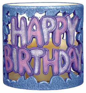 #3087 Candleholder - Happy Birthday  4"