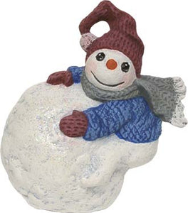 #3207 Snowkid Ornament - on Snowballs Side  3"