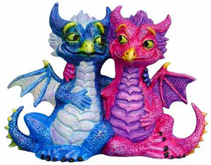 #3293 Dragon with Attitude Two Together  7"