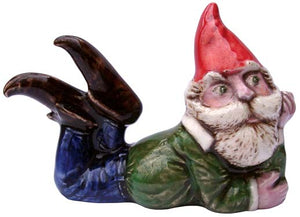 #3342 Small Attitude Gnome Laying on Belly - 3"