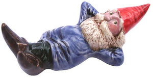 #3344 Small Attitude Gnome Laying on Back - 3-1-2""