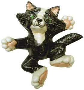 #3379 Lg Cat with Attitude (Laying on Back) 5"