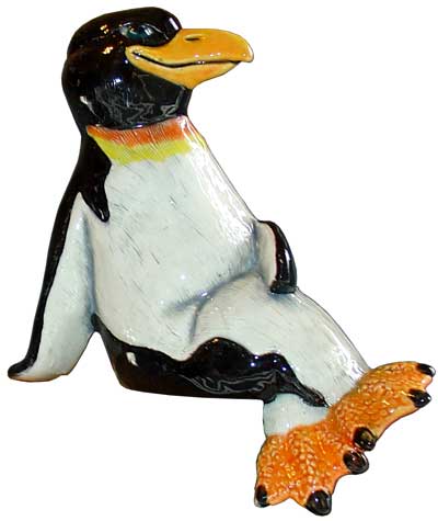 #3409 Penguin with Attitude with Legs Hanging Over 6