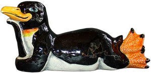 #3412 Penguin with Attitude Laying on Belly 6"