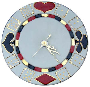 #3416 Poker Chip Clock - 8"