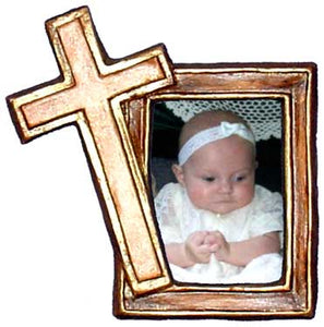 #3421 Photo Frame Magnet or Ornament - Cross