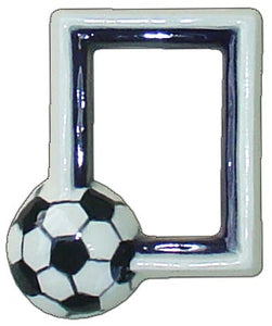 #3423 Photo Frame Magnet or Ornament - Soccer Ball