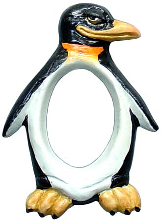 #3434 Photo Frame Magnet or Ornament - Penguin
