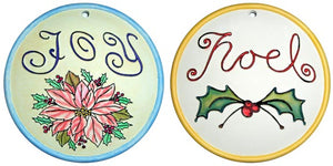 #3464 Ornament Expressions - Joy-Poinsettia & Noel-Holly